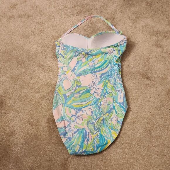 Lilly Pulitzer Flamenco One Piece Swimsuit w/ Removable Strap Size 4 - Picture 5 of 10